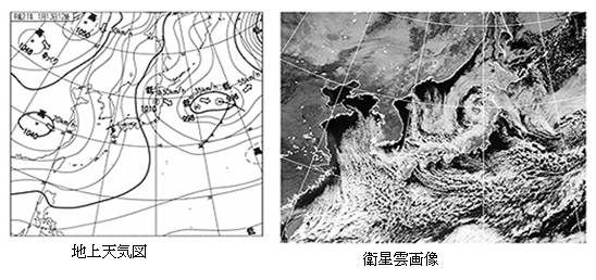 冬型の気圧配置(天気図・衛星画像)